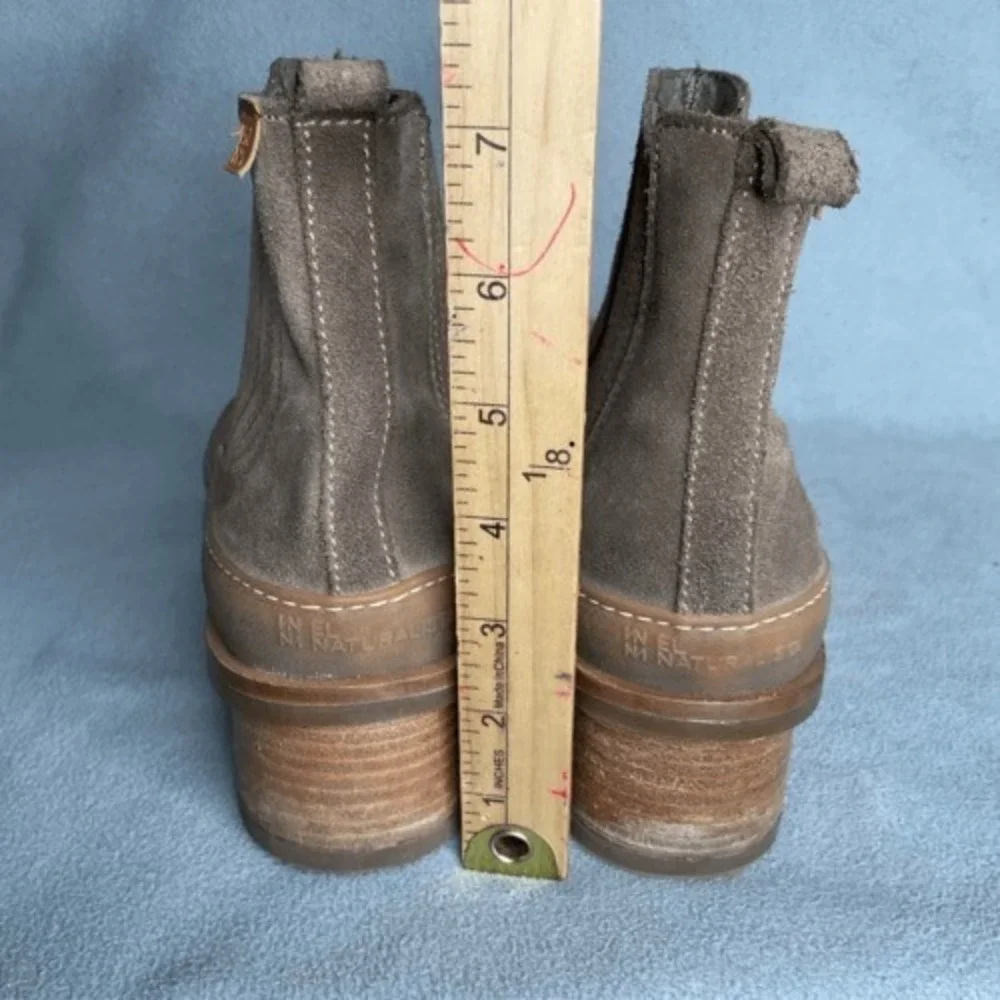 El Naturalista Womens Size 41/US10-10.5 Taupe/Beige Kentia Heeled Ankle‎ Boots